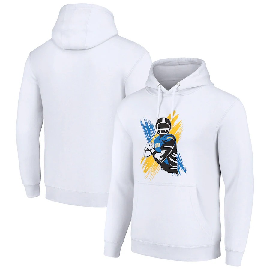 Men los angeles chargers white 2024 NFL hoodie->los angeles chargers->NFL Jersey